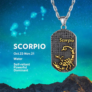 Collier pendentif Sagittaire 12 <span class=keywords><strong>Horoscope</strong></span> de haute qualité Style tendance en acier inoxydable fin <span class=keywords><strong>pour</strong></span> fiançailles et mariage - Product Image 6