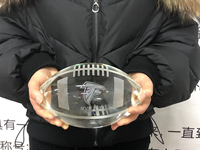 Trophée de football en cristal K9 de grande taille, logo personnalisable, gravé, ballon de sport en verre, récompenses