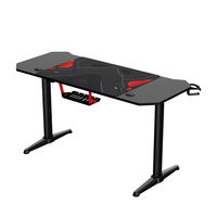 Nouveau modèle de bureau électrique d'usine avec console de jeu noire moderne à hauteur réglable, populaire pour les cafés Internet au bureau