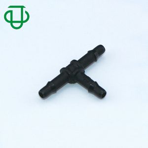 Konektor Pipa T Bentuk 3 Arah JU Plastic 3/32 inci ID Selang 2.4mm Mudah Dipasang dengan Ujung Berduri untuk Tinta Printer - Product Image 1