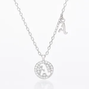 Оптовая продажа Оригинальный дизайн ювелирные изделия 925 серебряный свет роскошный стиль в виде буквы ожерелье