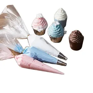 透明小20件套16英寸烘焙装饰工具塑料定制印花蛋糕霜糖霜滚边一次性糕点袋
