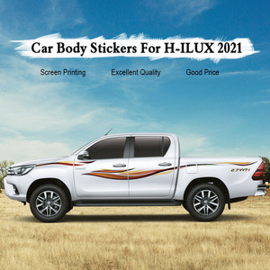 Autocollants de décoration de carrosserie autocollant latéral de voiture pour pick-up <span class=keywords><strong>hilux</strong></span> 2020 toyota <span class=keywords><strong>hilux</strong></span> 4D double cabine rayure lignes de voiture vinyle - Product Image 6