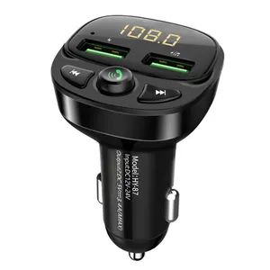 2024 productos de Dropshipping superventas REPRODUCTOR DE Mp3 automático adaptador de música cargador USB dual BT kit manos libres de coche transmisor de Radio FM