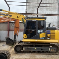 Excavatrice Komatsu PC130 d'occasion haute performance, faible bruit, cabine confortable, idéale pour la construction nocturne en ville