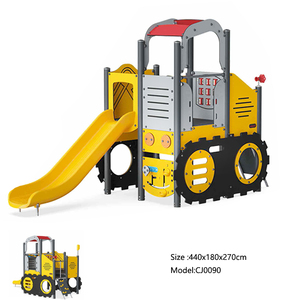 Toboggan extérieur pour enfants, équipement de jeu de bulldozer avec panneau en plastique pour la maternelle ou la communauté - Product Image 2