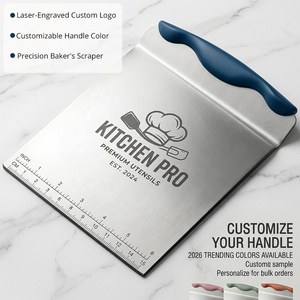 Raschietto Angolato in Acciaio Inox per Impasto, Taglierina Manuale in Acciaio Inox per Pane e Impasto Lievitato, per Panifici Domestici - Product Image 5