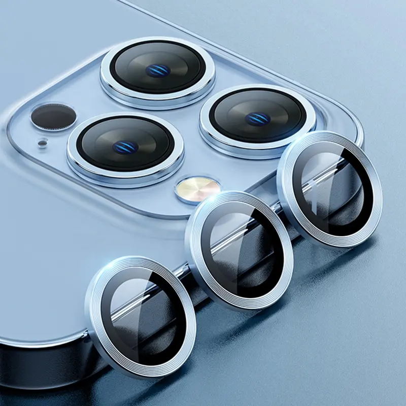 카메라 렌즈 강화 유리 화면 보호기 전화 렌즈 9H 개별 알루미늄 합금 아이폰 14 13 12 11 프로 프로 맥스 플러스 미니