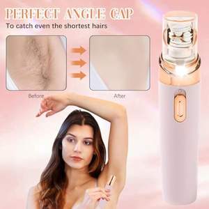 Rasoio Elettrico 2 in 1 per Viso <span class=keywords><strong>Donna</strong></span> Epilatore Cordless Mini per Rimozione Peli di Viso, Mani, Gambe, Ascelle - Product Image 4