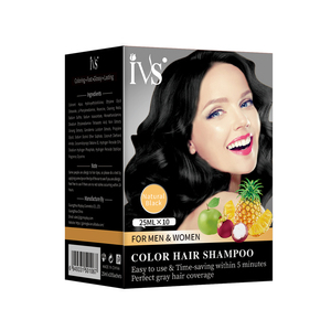 IVS Vente en gros Marque privée Chine Teinture capillaire naturelle Couleur brune Couleur noire Shampooing colorant pour cheveux - Product Image 4