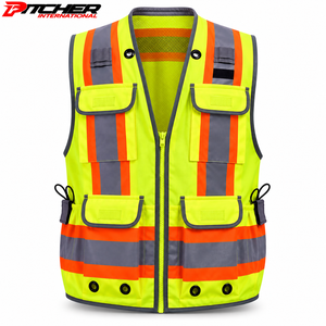 Chaleco Personalizado de Alta Visibilidad con Cinta Reflectante para Uniformes de Trabajo en Aeropuertos - Product Image 5