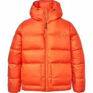 MOQ pequeño personalizado 2024 nuevo abrigo relleno de plumón de ganso acolchado para hombre Crop Puffer 90/10 chaqueta cálida de invierno