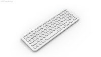 Clavier sans fil Bluetooth silencieux, rechargeable, ultra-plat, taille standard, 99 touches, avec pavé numérique