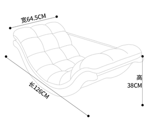 Fauteuil à bascule en forme de banane, fauteuil à bascule de loisirs pour la maison, fauteuil inclinable pour adultes, canapé paresseux pour chambre à coucher, fauteuil de sieste pour salon - Product Image 6