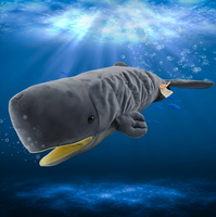 Réaliste cachalot en peluche réaliste Animal marin poupée en peluche doux océan baleine oreiller Simulation mer créature cadeau