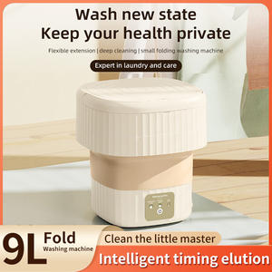 Mini lavadora X10 de 9L, portátil, eléctrica y plegable, para uso en dormitorios y para bebés, con carcasa de plástico. - Product Image 5