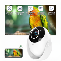 Mini vidéoprojecteur portable Android 14 Smart TV pour jeux vidéo, WiFi, BT 5.4, HD 720P, 4K, 200 ANSI, compatible films 3D, projecteur numérique domestique Pico