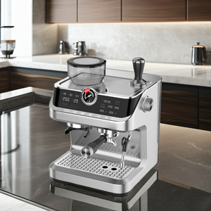 Cafetera Espresso Semiautomática de Acero Inoxidable con Función de Sistema de Infusión, Enchufe US/EU para Hoteles y Hogares, Acabado Cepillado - Product Image 6