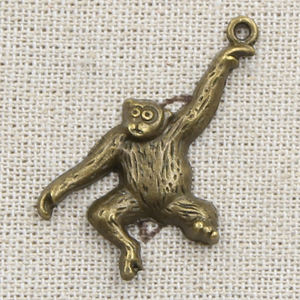 Breloques <span class=keywords><strong>singe</strong></span> 32x27mm tibétain argent couleur pendentifs Antique fabrication de bijoux bricolage artisanat fait main - Product Image 5
