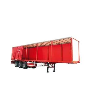 China Supplier Tri-axle 40 Feet Side Curtain Semi Trailer For Sale