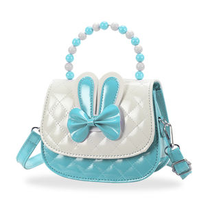 Bolso cruzado para niños, Mini bolso de mano con cuentas y lazo a la moda - Product Image 3