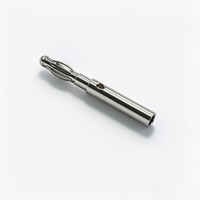 Connecteur banane 4,0 mm en laiton nickelé, haute conductivité, connexion stable pour équipement de test électronique et appareils électroniques