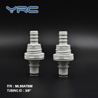 Connecteur rapide en plastique YRC déconnecté, extrémité mâle sans fuite avec valve à travers l'installation de la plaque