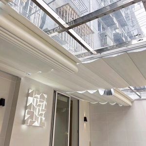 Personnalisé Moderne Électrique Maison Jardin Télescopique Vague Pare-Soleil <span class=keywords><strong>Filet</strong></span> Piscine Couverture Solaire Pergola Auvent Extérieur Store Roulant - Product Image 3