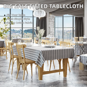 Gran Oferta: Manteles Rectangulares de Algodón Ajustables de 6 y 8 pies para Uso Doméstico, Duraderos y Modernos, para Banquetes y Bodas - Product Image 2