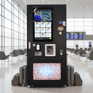 Distributeur automatique de matcha intelligent commercial sur pied, écran tactile 32 pouces, machine à café expresso, code QR, <span class=keywords><strong>carte</strong></span> de crédit - Product Image 1