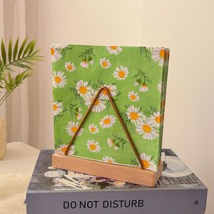 Vaisselle de fête sur le thème des marguerites, serviettes en papier jetables, serviettes en papier jetables spéciales fêtes, vente en gros commerciale. - Product Image 2