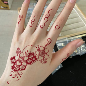 CG hand bemalte schöne braune Mode kosmetische Qualität Körper Arm Henna Vorlage Exquisite Wasser transfer temporäre Tattoo Aufkleber - Product Image 5