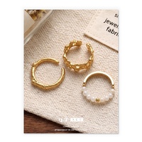 Elektroplattierter Schmuck mit Einzigartigem Design Hochwertiges Gefühl Vielseitig für den Alltag Luxuriöser Offener Ring für Damen