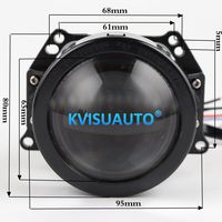 CQL Aozoom 3 pouces 12v 35w 45w 5500k A3 Max A3 + voiture Mini Bi Led projecteur phare lentille