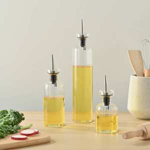 고보로실리케이트 요리용 기름 유리 디스펜서 참기름 저장용 스테인리스 스틸 드립 프리 스파우트 포함 - Product Image 5