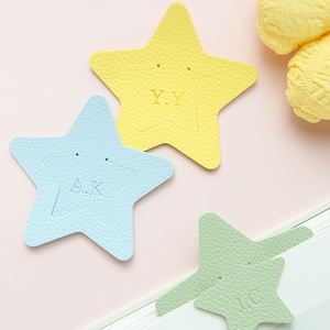 Personalized PU Leather Cute Star <b>Bookmark</b> Custom Initials Mixed Colors Unique Page Marker Corner Reading Education <b>Gifts</b> - Product Image 3