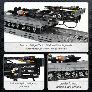 Moule roi 20002 technique télécommande <span class=keywords><strong>militaire</strong></span> <span class=keywords><strong>char</strong></span> blindé véhicule pont couche Structure voiture blocs de construction briques jouets - Product Image 6