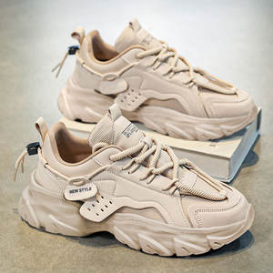 Men's Breathable Genuine Leather Shoes-2026 Summer New Style Trendy Youth Sports Casual Thick Sole Reinforced <b>Heel</b> Versatile - Product Image 1