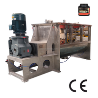 Mélangeur à ruban en acier inoxydable DZJX 50 kg 250 kg pour sucre et céréales avec contrôle de fréquence et inclinaison automatique
