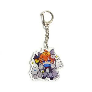 Animation Anime <span class=keywords><strong>Genshin</strong></span> Impact Hutao Diluc Xiao <span class=keywords><strong>Qiqi</strong></span> Mona Tartaglia Kawaii Halloween Noël Cartoon Acrylique Porte-clés Pendentif - Product Image 5