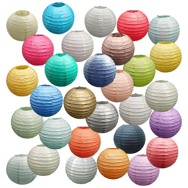 Round paper lanterns lamps festival wedding decoration chinese paper lanterns