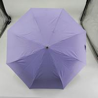 Parapluie pliant rose et violet avec logo personnalisé, poignée à bordure dorée, sangle de poignet, étui à pression, élégant, pour femme, cadeau de voyage, vente au détail, qualité supérieure