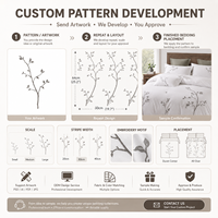 Ensemble de literie brodé sur mesure OEM ODM, housse de couette personnalisée, drap, taie d'oreiller, couleur du tissu, taille, étiquette personnalisée