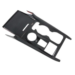 Cubiertas de accesorios de coche negras de fibra de carbono ABS, soporte de Panel de engranajes, Kits de carrocería, pegatina para <span class=keywords><strong>Ford</strong></span> <span class=keywords><strong>Explorer</strong></span> <span class=keywords><strong>2020</strong></span> - Product Image 2