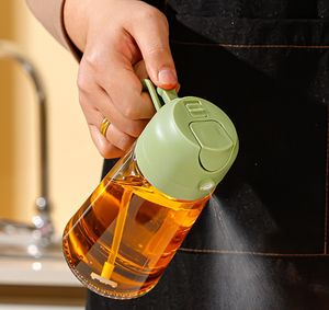 Venta al por mayor: Pulverizador de aceite de vidrio de alta calidad 2 en 1, dispensador de aceite de oliva de grado alimenticio para barbacoa, repostería y cocina. - Product Image 6