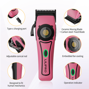 LILIPRO THE MANE MARSHAL L61 <span class=keywords><strong>Macchinetta</strong></span> <span class=keywords><strong>Professionale</strong></span> per Barbiere Senza Fili, Motore ad Alta Velocità, Lama per Taglio Capelli - Product Image 4