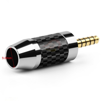 Nouvelle prise Audio en Fiber de carbone plaquée or 2.5mm 3.5mm 4.4mm 6.35mm pour câble 9mm