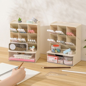 Plastic Drawer-Type Multi-Layer <b>Makeup</b> Brush <b>Box</b> Slanted Pen Holder Cosmetic <b>Makeup</b> Organizer for Dresser Bathroom Vanity - Product Image 4