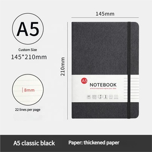 Customizable Pu Cover A5 Notebook Elastic Closure Lined Pages OEM ODM Custom Print Logo School Corporate Gift <strong>Writing</strong> <strong>Journal</strong> - Product Image 4
