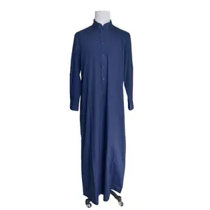 Mens jalabiya Uomo kurta thiết kế hồi giáo thobe jubba cho nam giới với Khuy măng sét